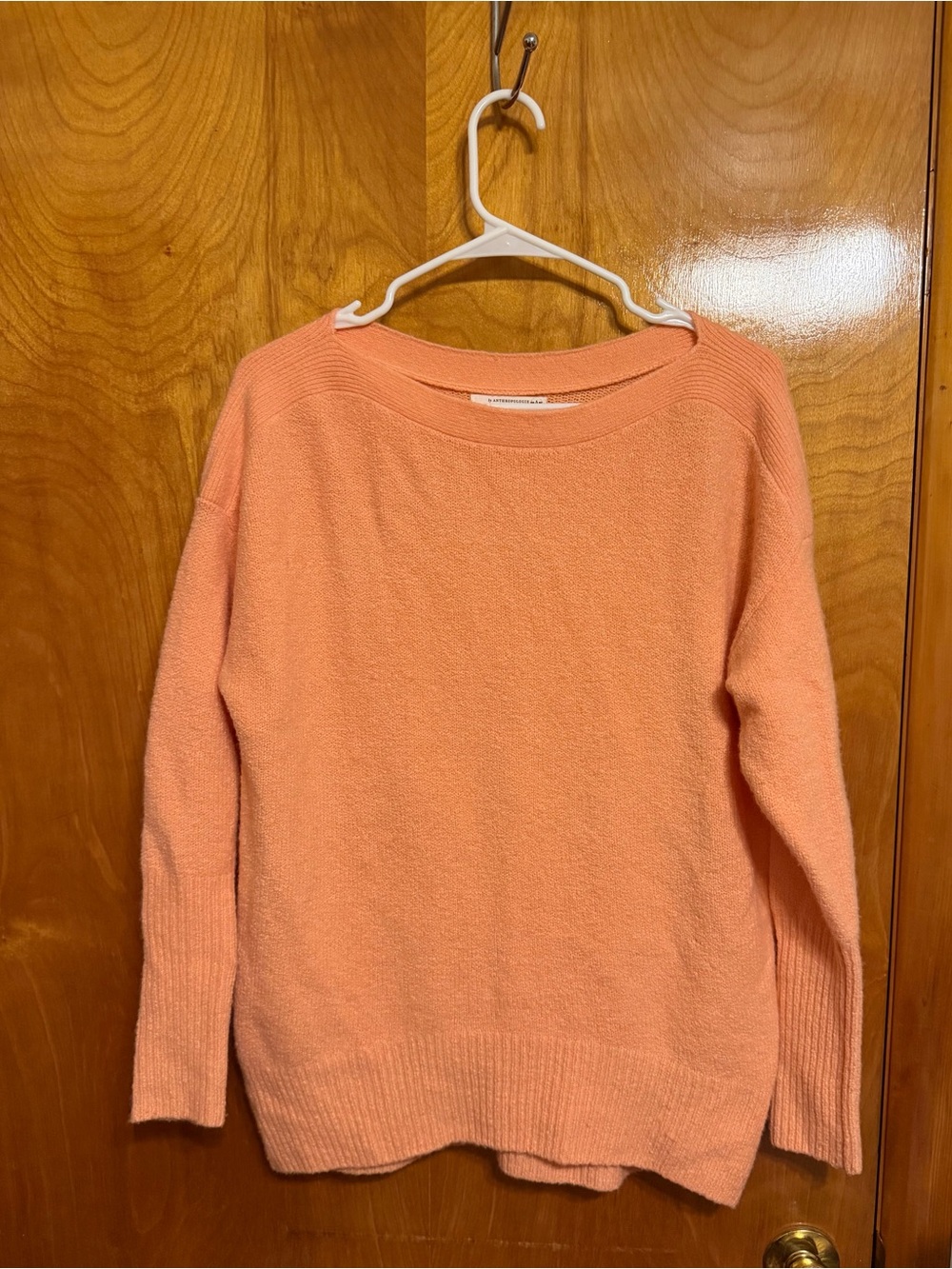 Anthropologie Peach Crewneck Sweater